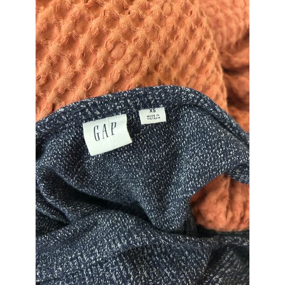 GAP | Marled Navy Rib-Knit Sleeveless Wide Leg Jumpsuit with Belt | Sz XS - Picture 6 of 7